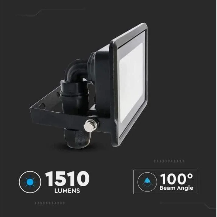 VT-128 LED-Flutlicht - 20 W - 1510 Lm - 4000K - Schwarz - 5