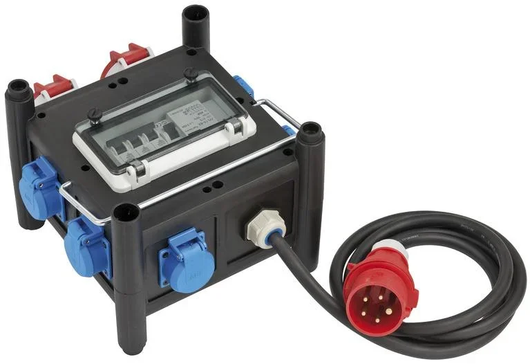 Kompakter Gummi-Stromverteiler BSV 3 FI/16 2 IP44 - 1