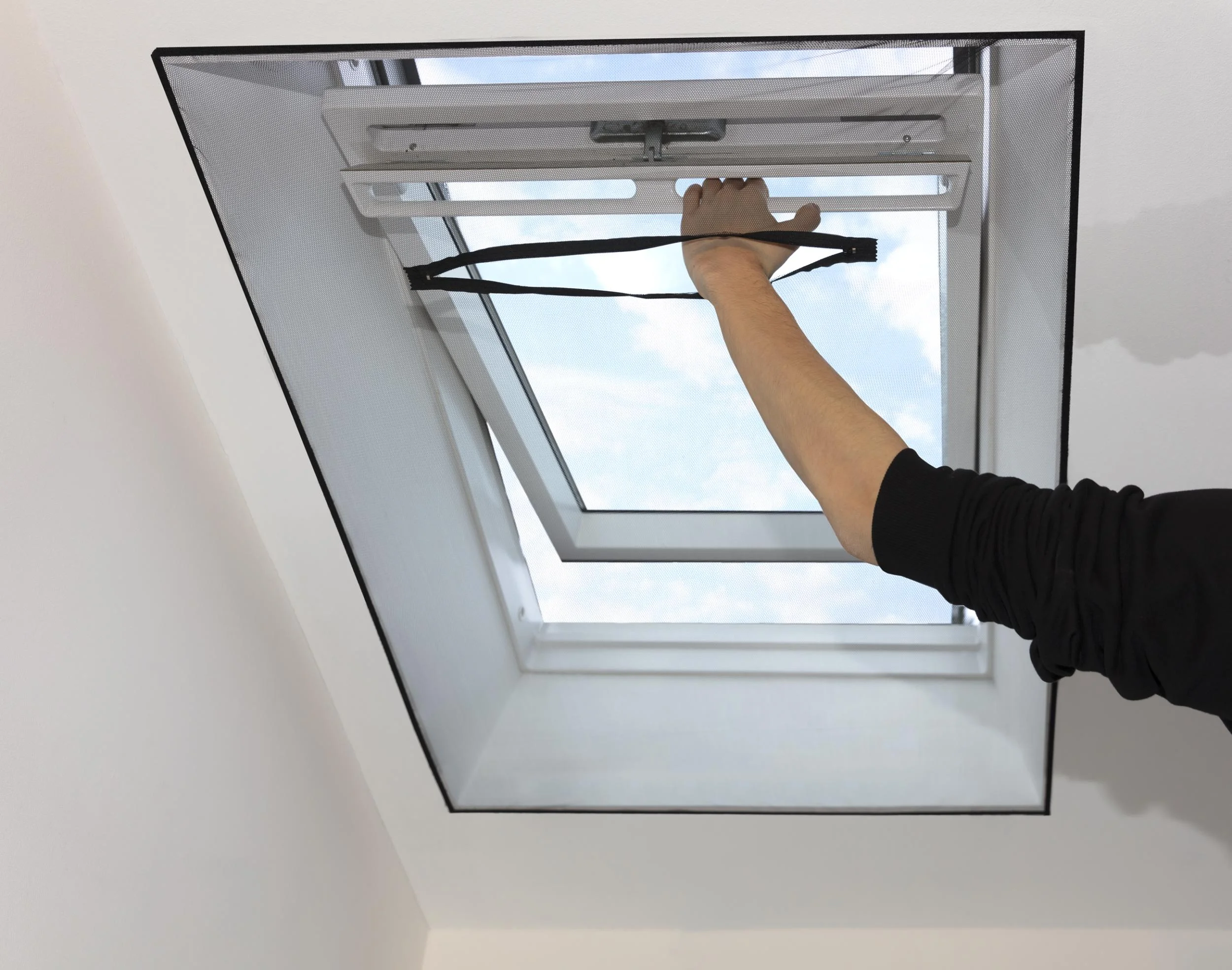 Fliegengitter für Dachfenster, schwarz, 2 Stück - 1