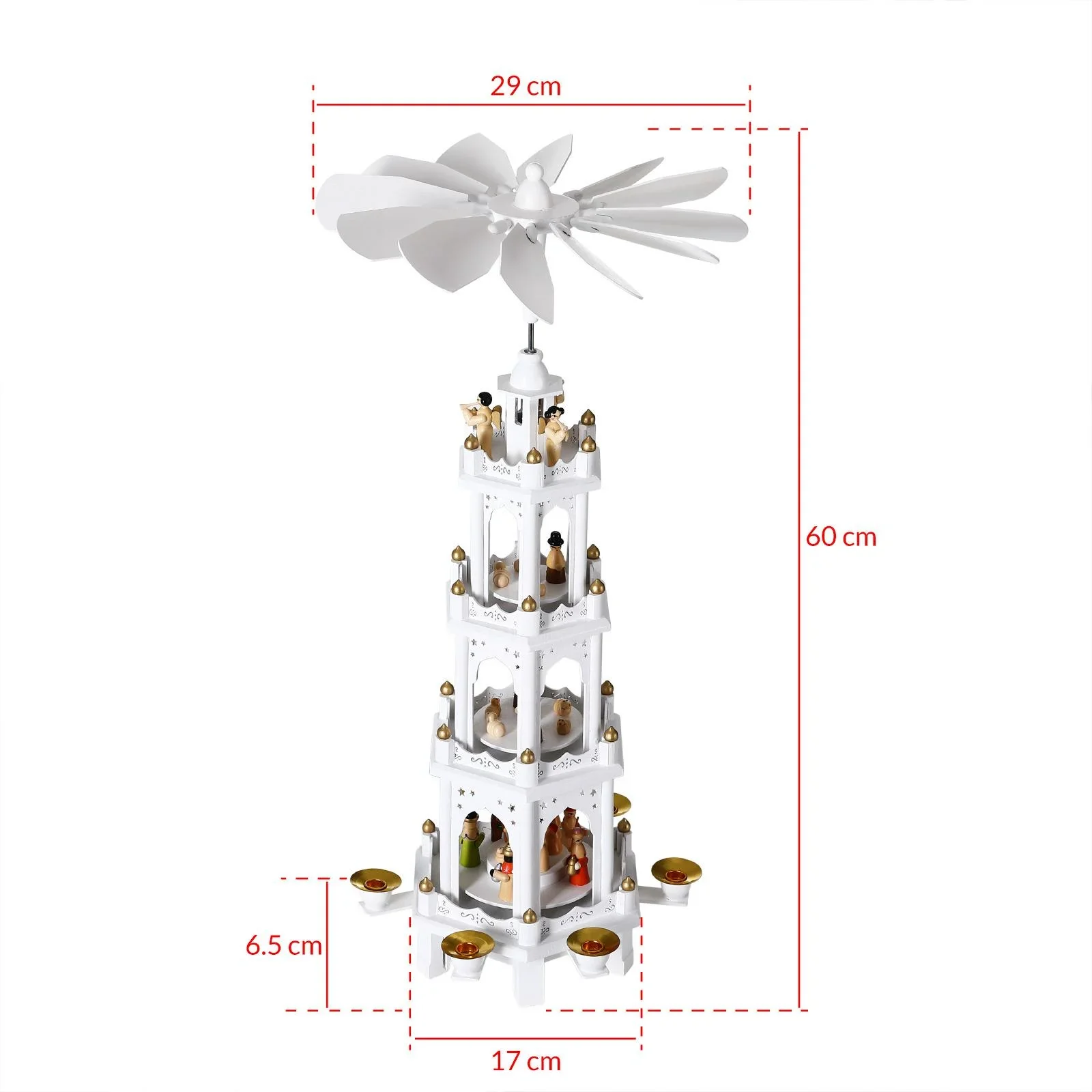 Weihnachtspyramide XL Weiß - 2