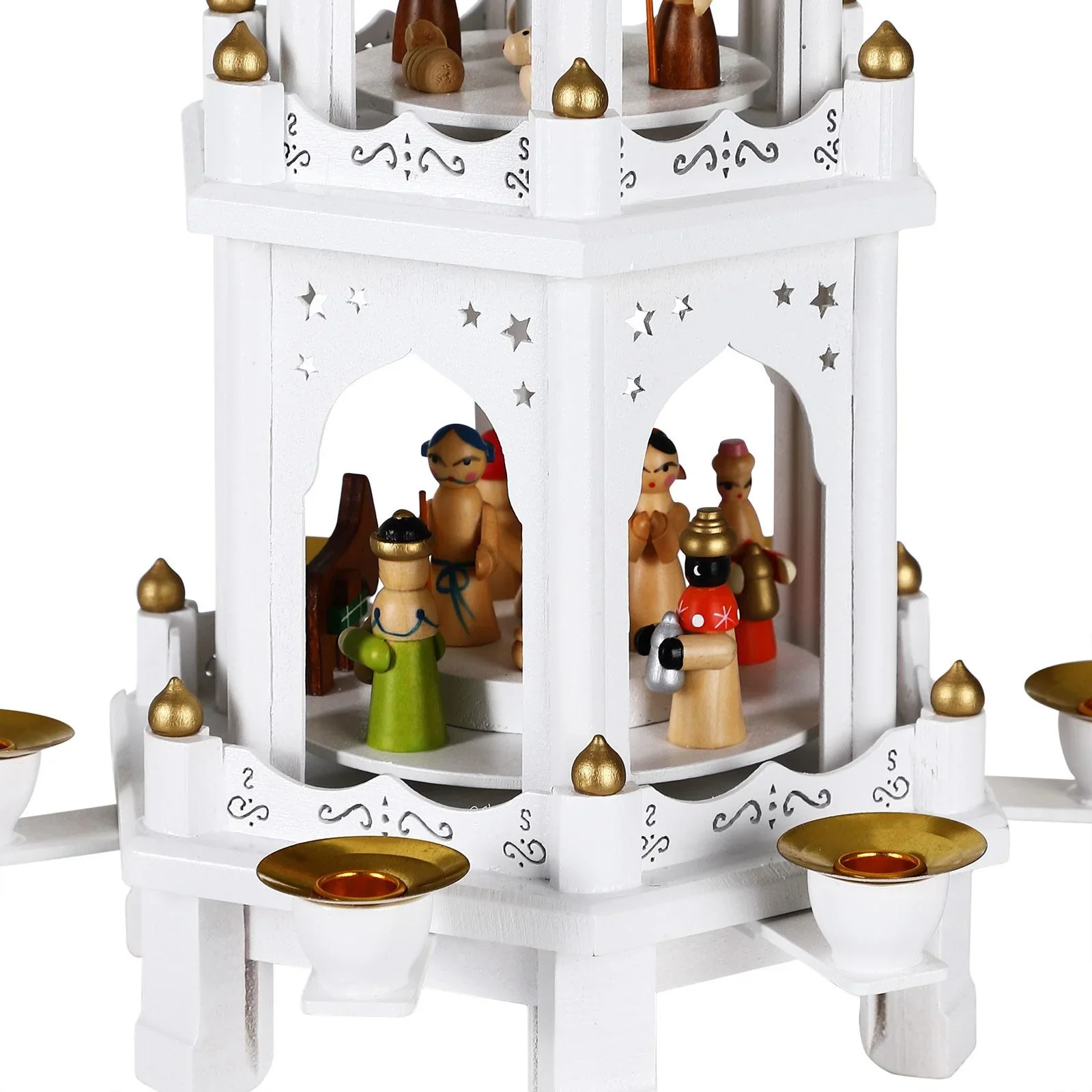 Weihnachtspyramide XL Weiß - 4