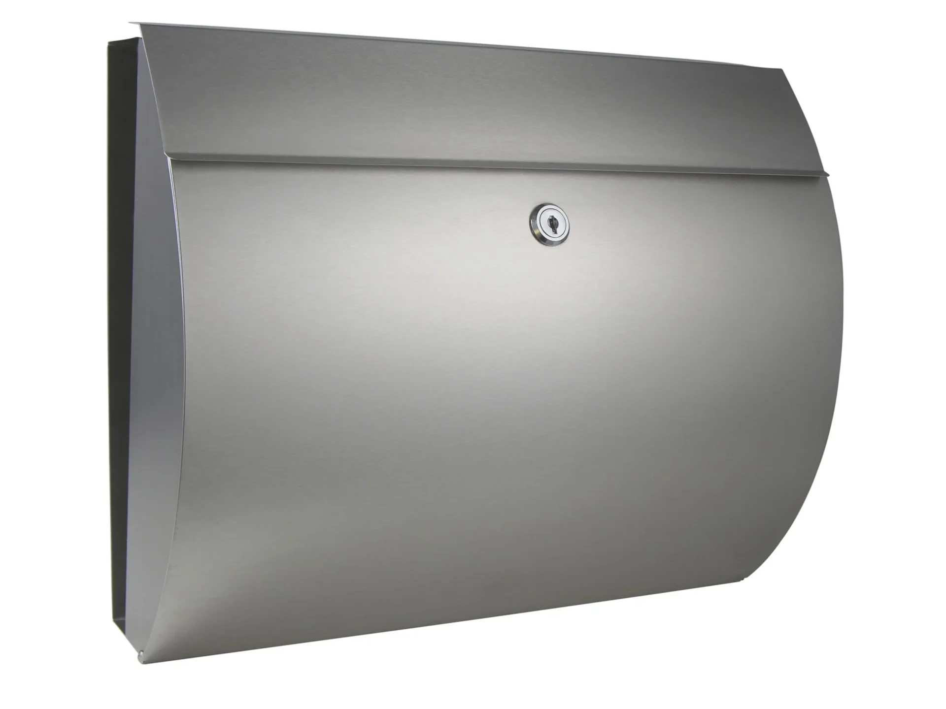 Briefkasten aus Edelstahl mit Zeitungsfach - 0