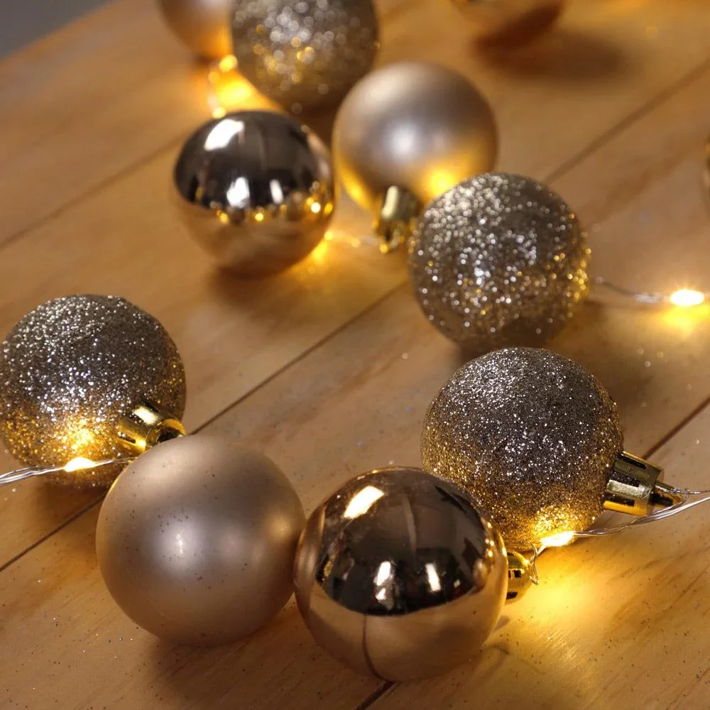 Weihnachtsbeleuchtung Kugeln 40-LED - Champagner - 2m und Perel Smart home Wifi plug- Android & IOS - 0