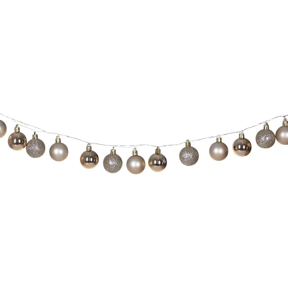 Weihnachtsbeleuchtung Kugeln 40-LED - Champagner - 2m und Perel Smart home Wifi plug- Android & IOS - 2
