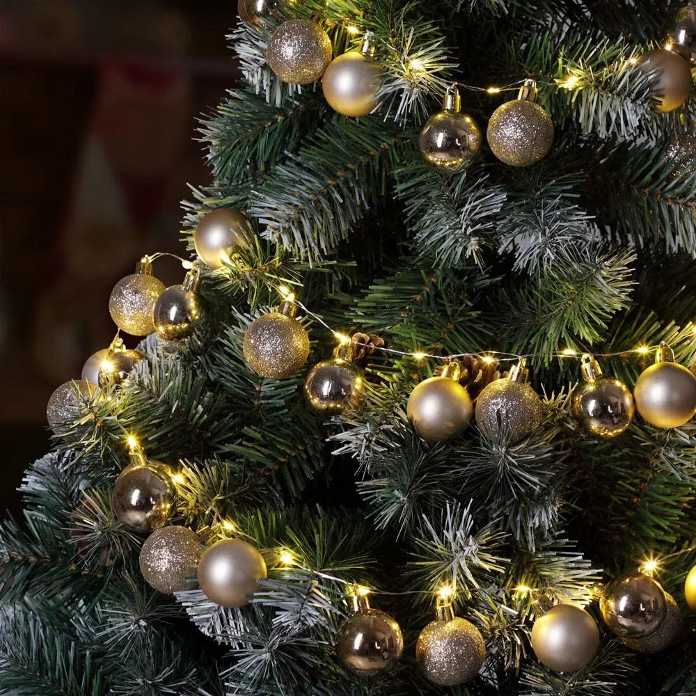 Weihnachtsbeleuchtung Kugeln 40-LED - Champagner - 2m und Perel Smart home Wifi plug- Android & IOS - 5