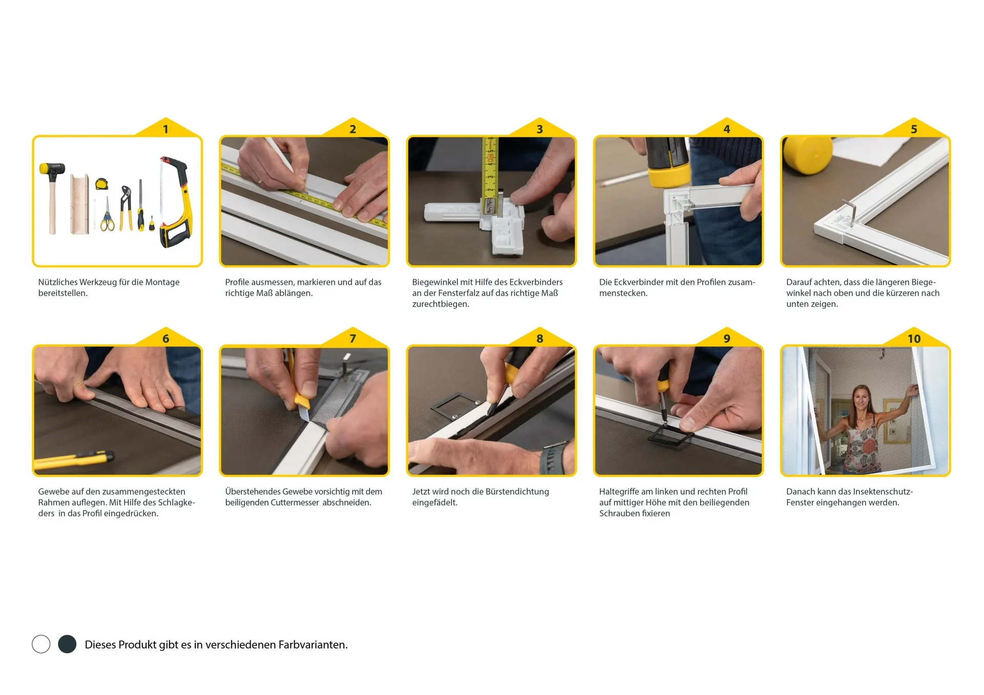Insektenschutzfenster PREMIUM, Farbe weiß, 140 x 150 cm - 3