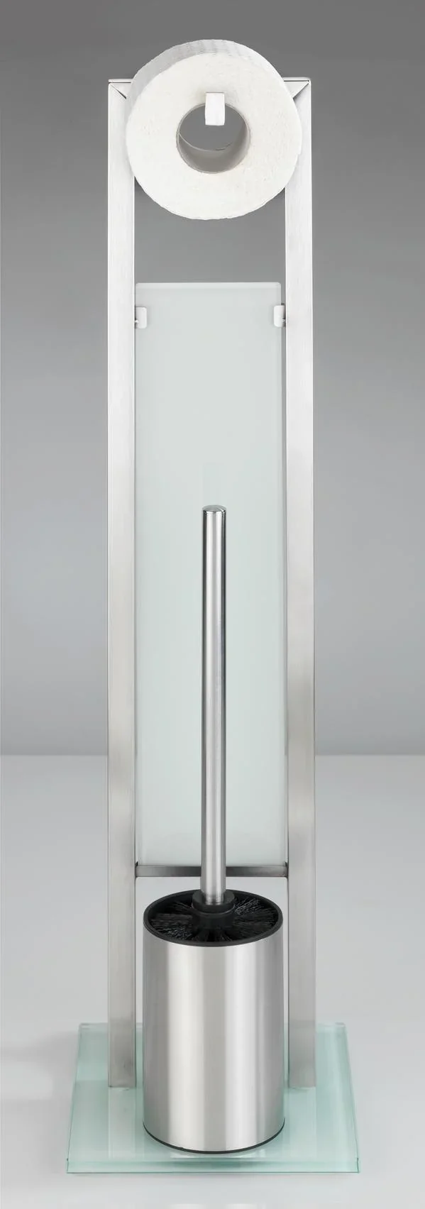 Stand WC-Garnitur Rivalta 3in1, Weiß / Silber matt - 3