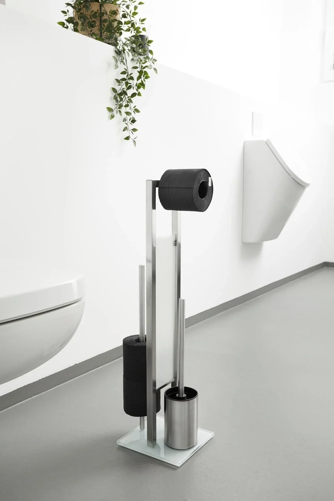 Stand WC-Garnitur Rivalta 3in1, Weiß / Silber matt - 5