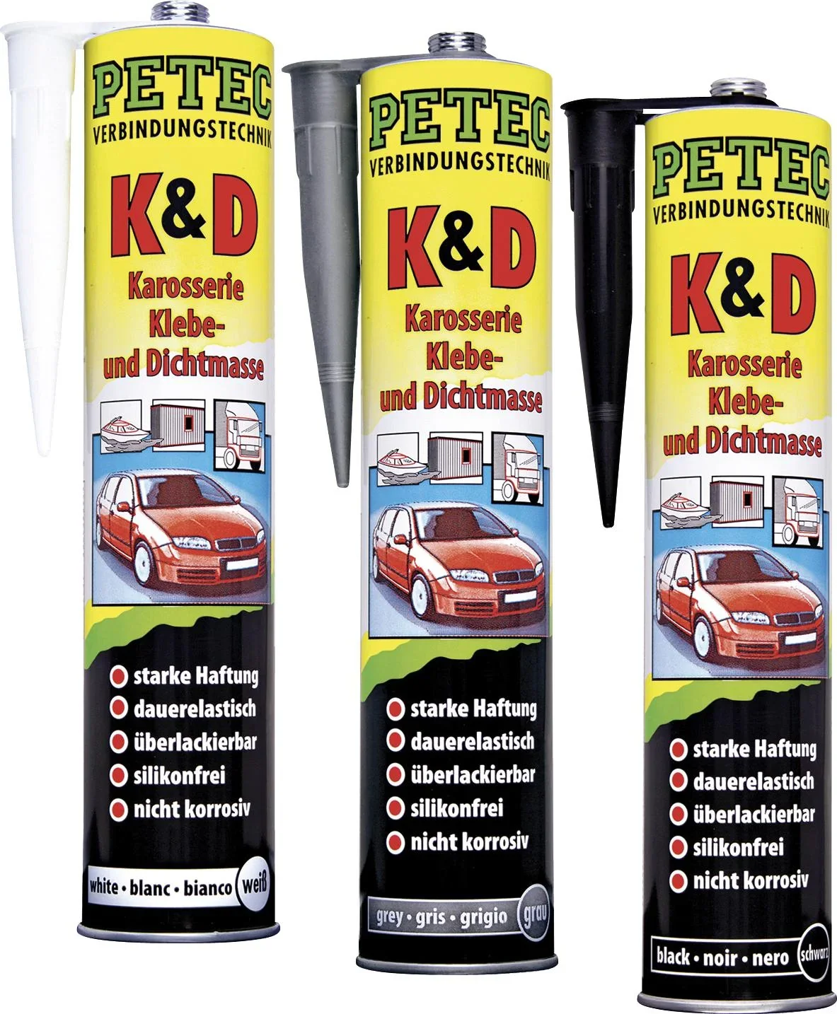 Karosserie Klebemasse/ Dichtmasse, schwarz, 310 ml - 6