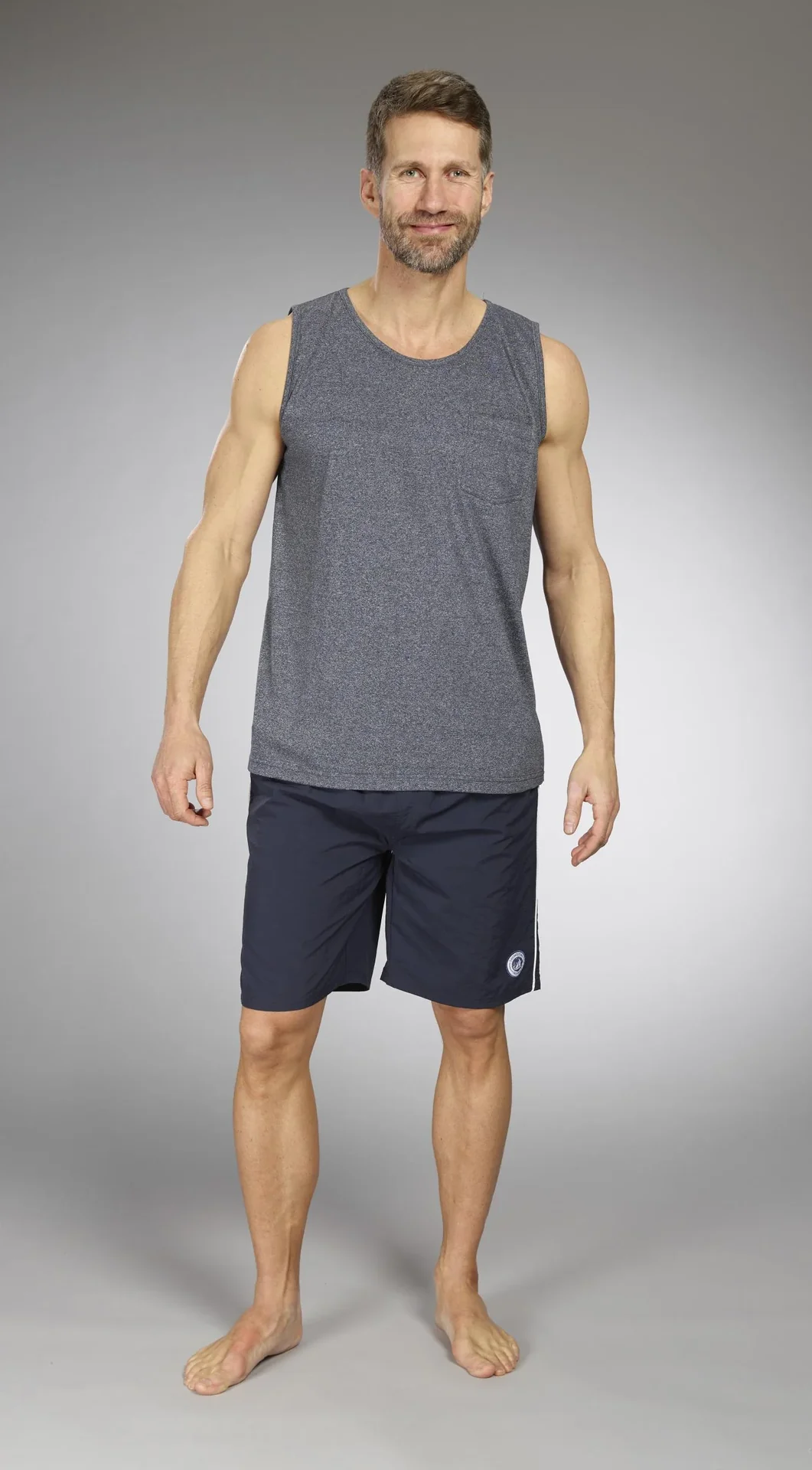Tank Top, Farbe marine/melange, Gr.M - 3
