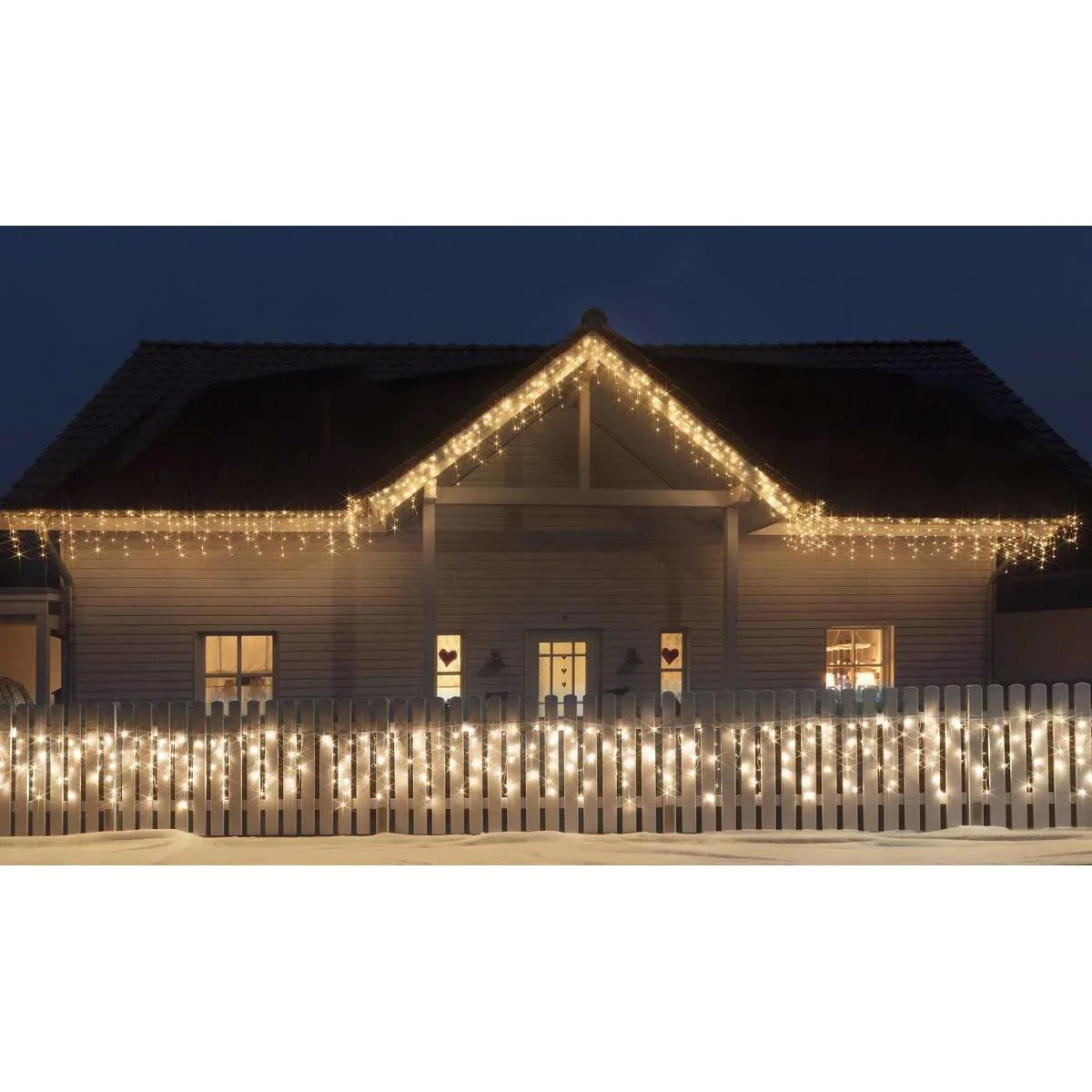 IJspegel verlichting 360 LED's warm wit binnen/buiten 12 meter IP44 - 1
