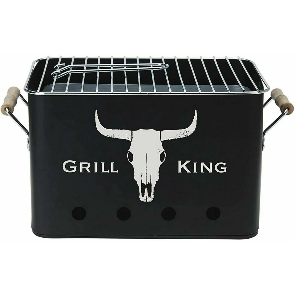 Grill King Holzkohlegrill - Rechteckig - Mattschwarz - 32x20x20 cm - 2