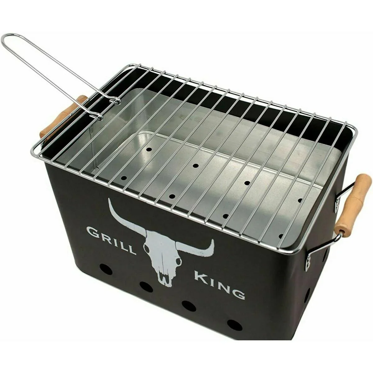 Grill King Holzkohlegrill - Rechteckig - Mattschwarz - 32x20x20 cm - 4