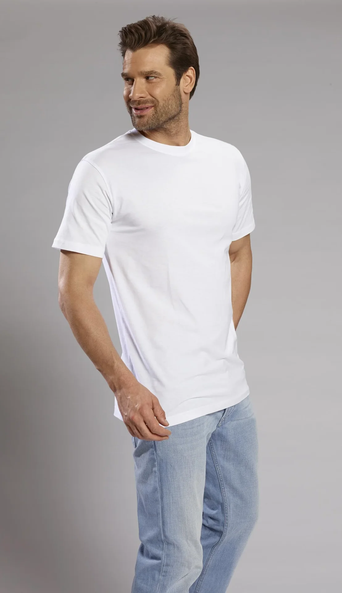 Big Size T - Shirt, weiß, Gr.L - 1