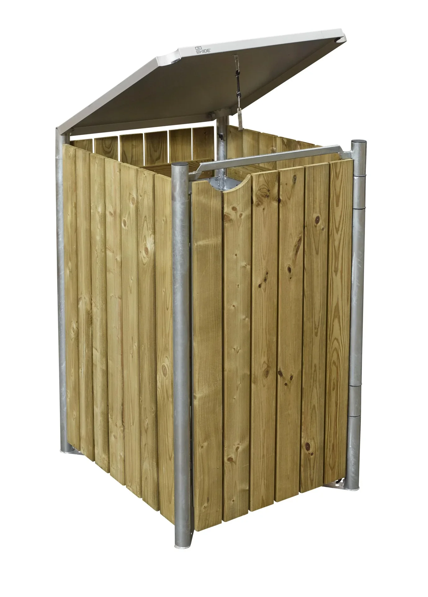Mülltonnenbox 240 l, Holz, natur, 1er - 1