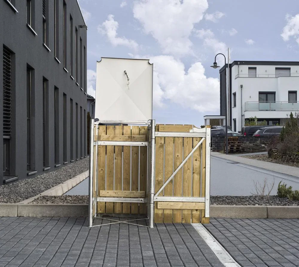 Mülltonnenbox 240 l, Holz, natur, 1er - 2