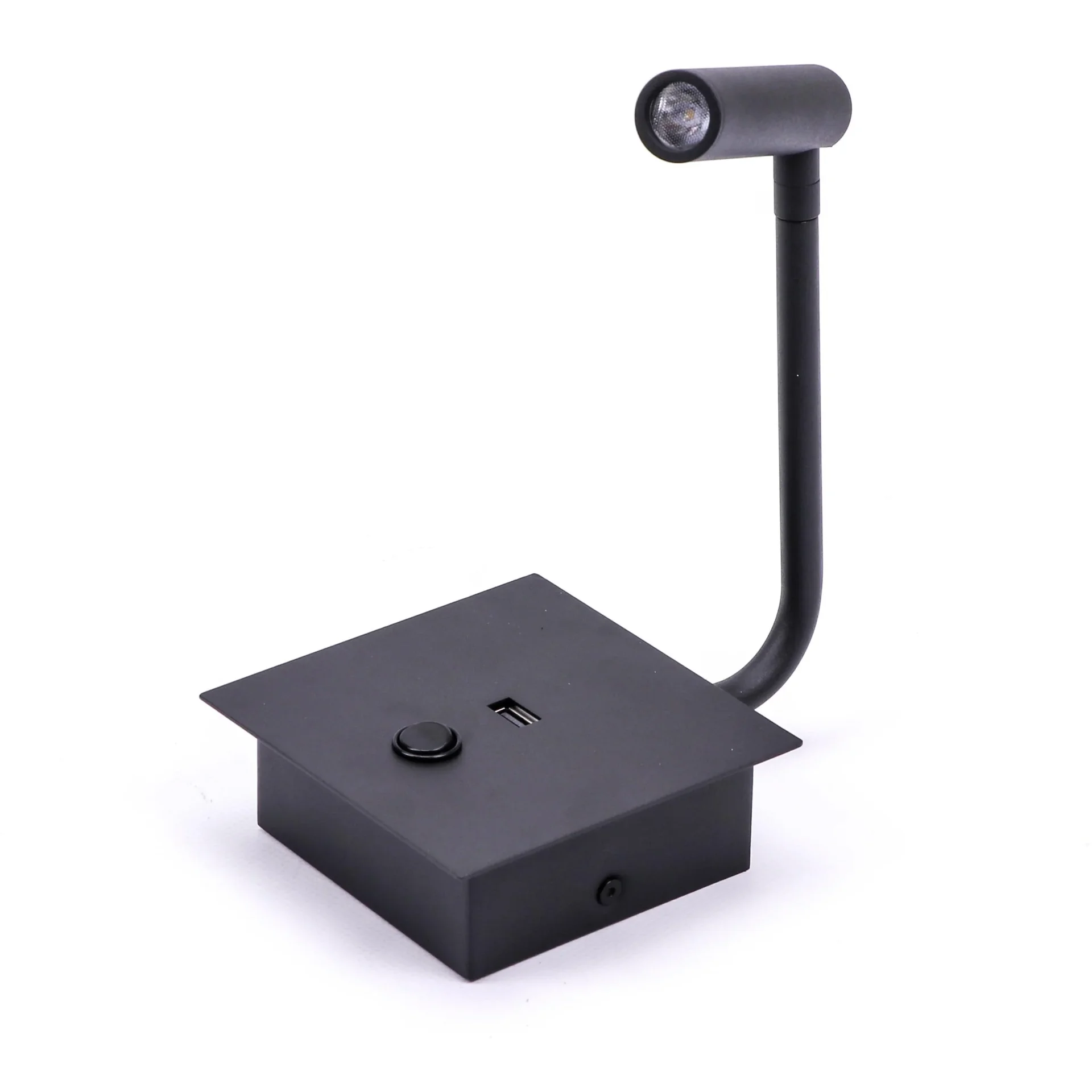 VT-2943 led-leselampe mit usb - wandhalterung - 3W - 180 Lumen - 3000K - schwarz - Ideal für neben Ihrem Bett - 1