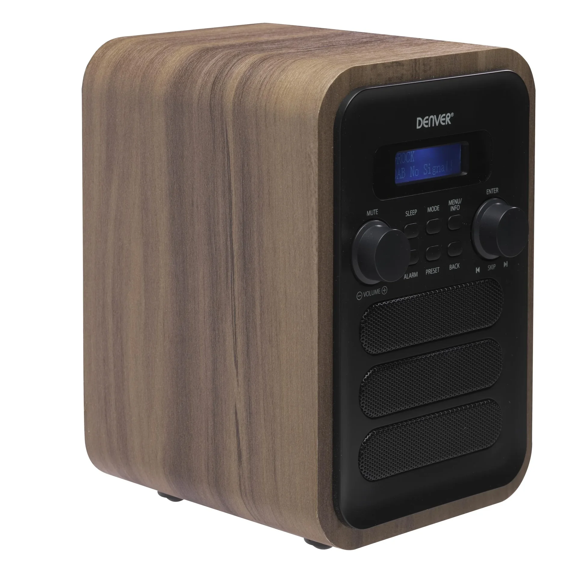 Radio mit elegantem Holz Design und Bluetooth Funktion, grau - 0