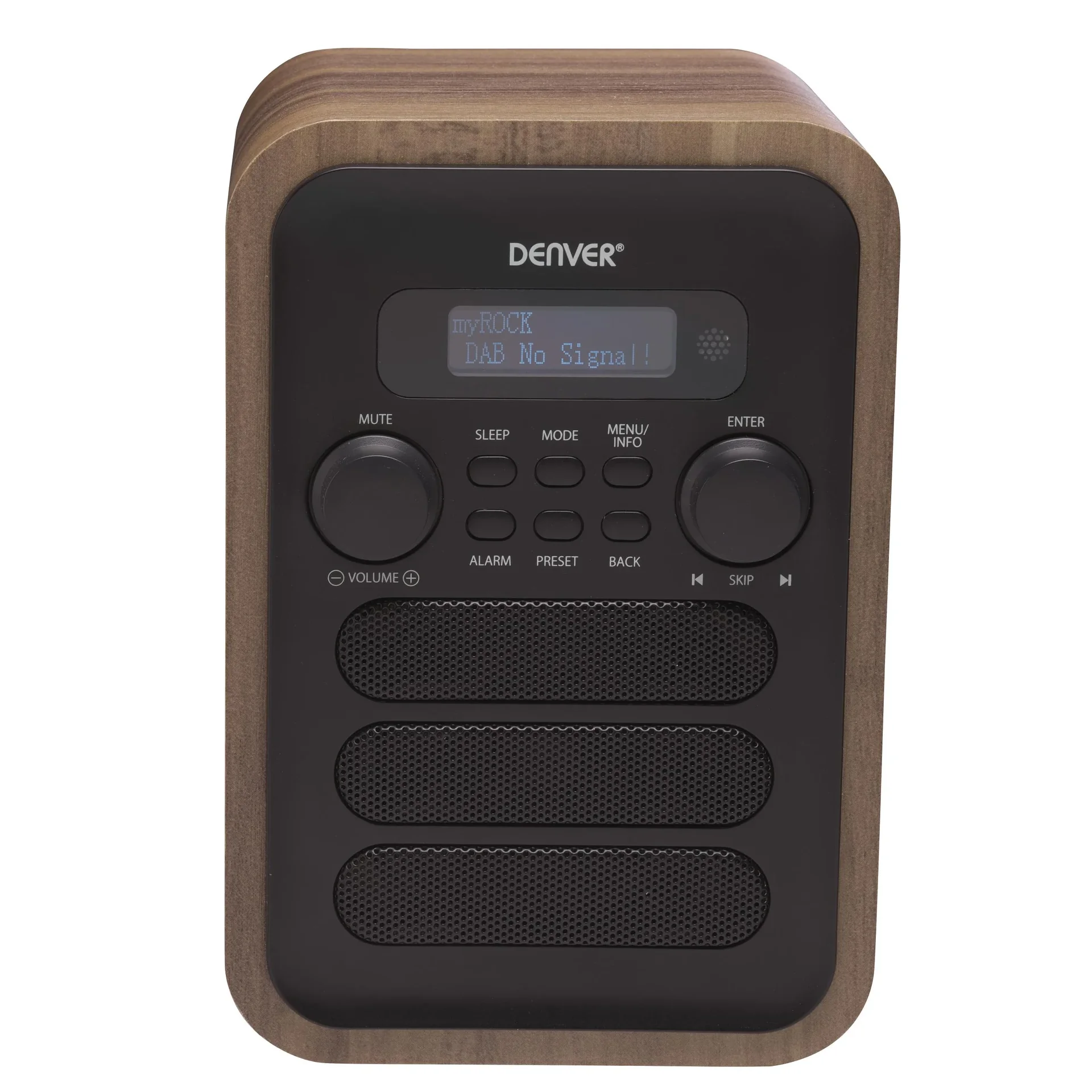 Radio mit elegantem Holz Design und Bluetooth Funktion, grau - 2