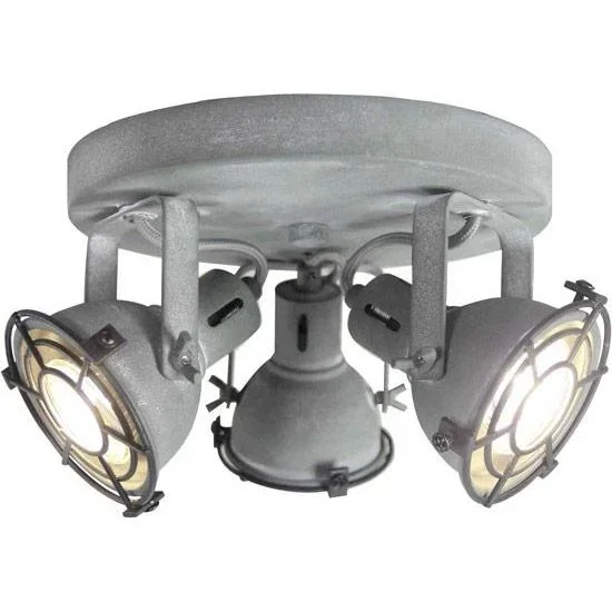 Industrie-Deckenleuchte Jesper - betongrau - 0