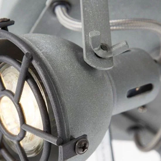 Industrie-Deckenleuchte Jesper - betongrau - 2