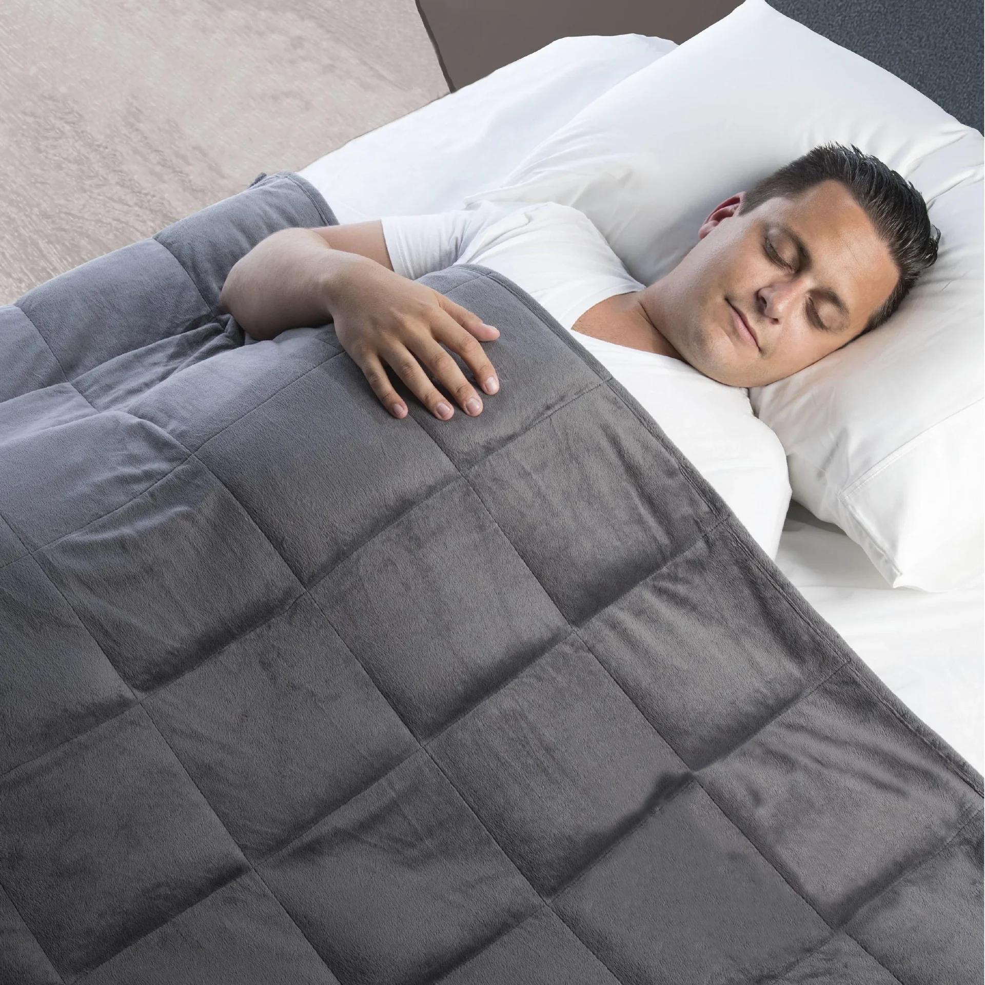 Gewichts-Decke, Therapie-Decke „Relax Vital“, 135 x 200 cm, 7,25 kg, Grau - 4