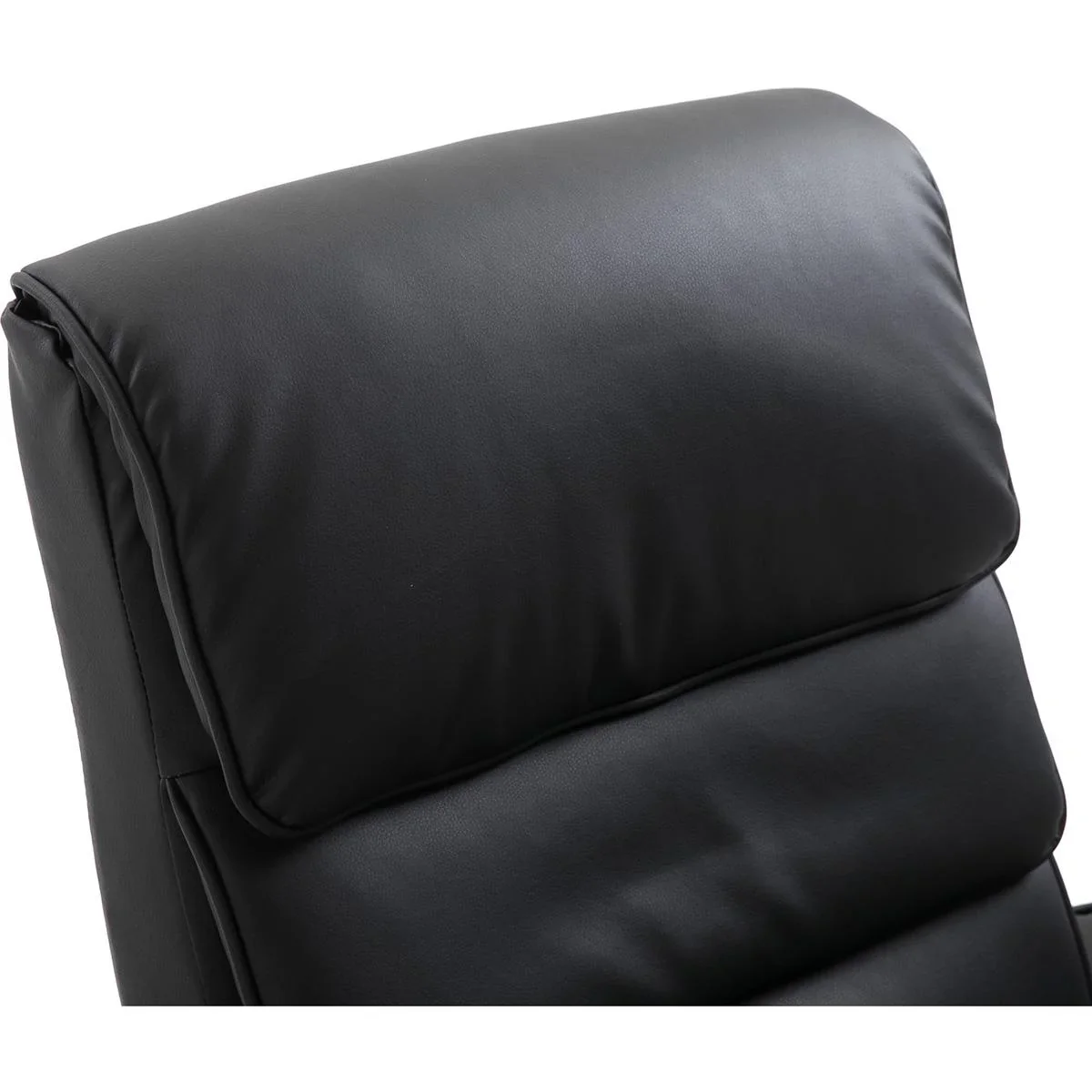 Fernsehsessel mit Hocker schwarz - 4