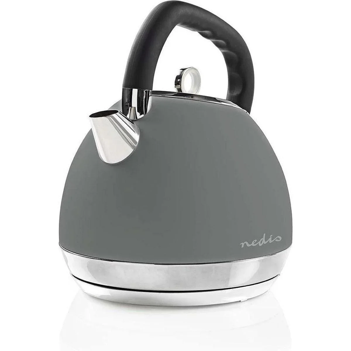 Nedis Elektrischer Wasserkocher 1,8 L Soft touch - Grau - 1