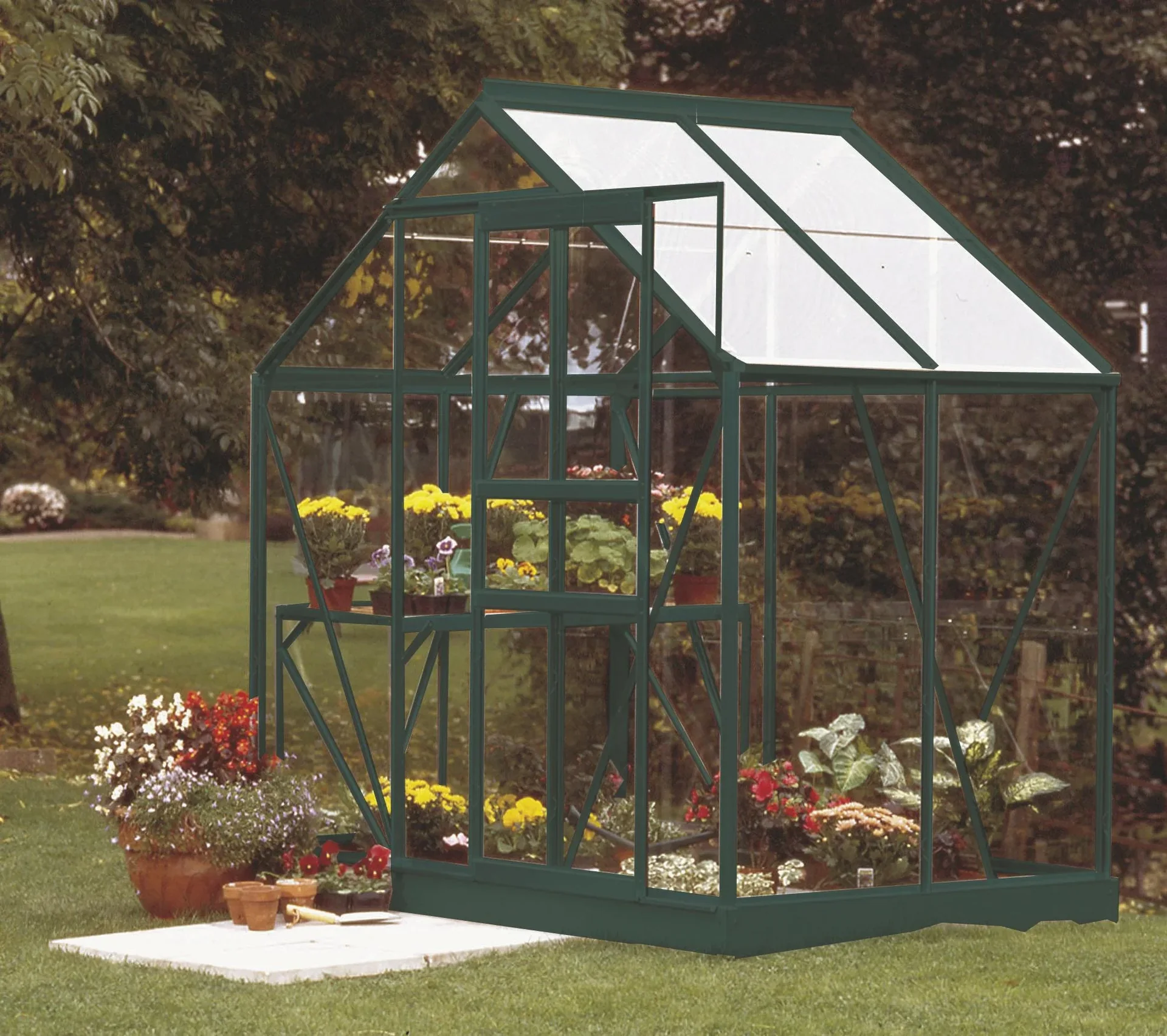 Gewächshaus Venus 2500 ESG 3 mm, Farbe smaragd - 2