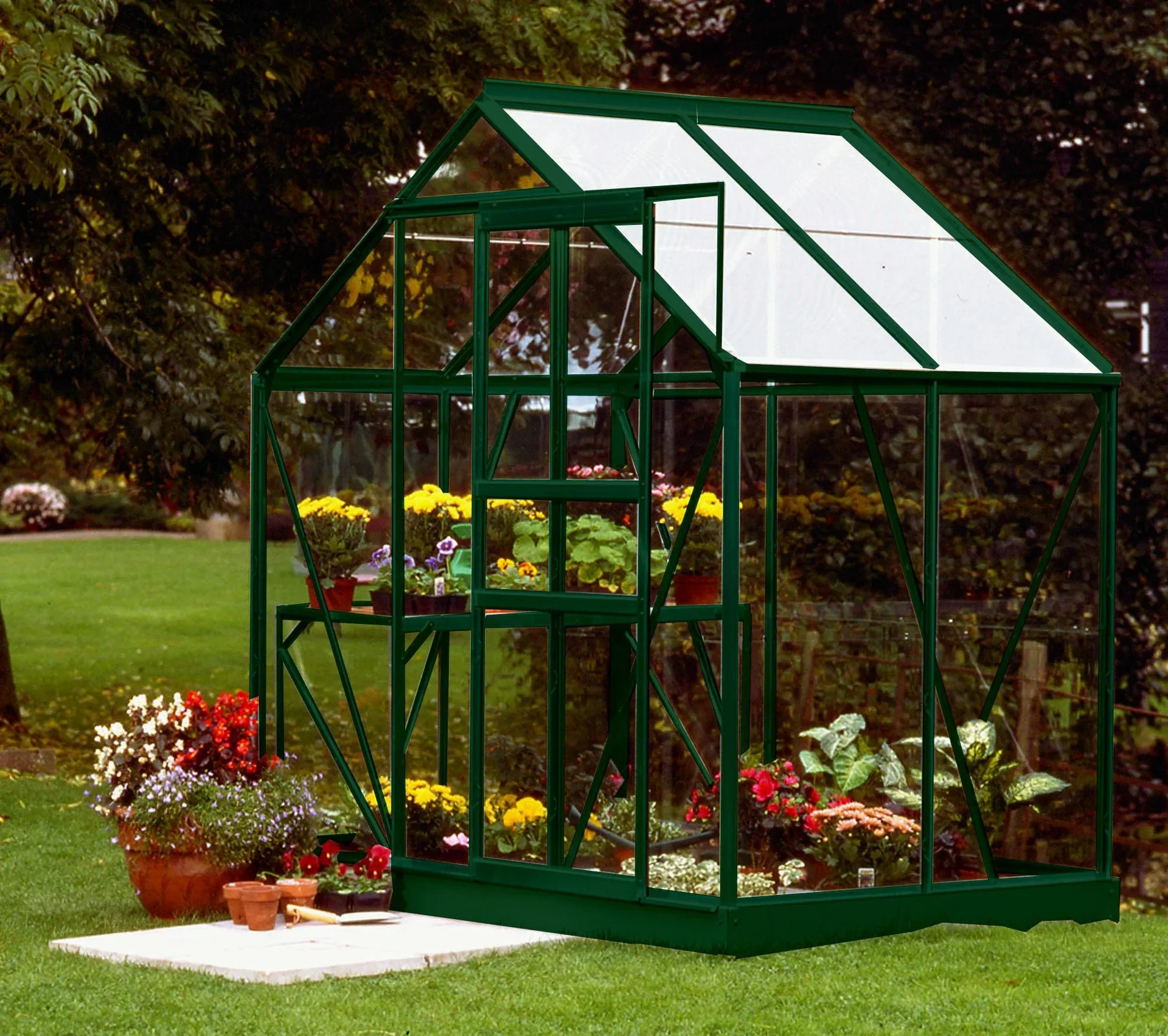 Gewächshaus Venus 2500 ESG 3 mm, Farbe smaragd - 4