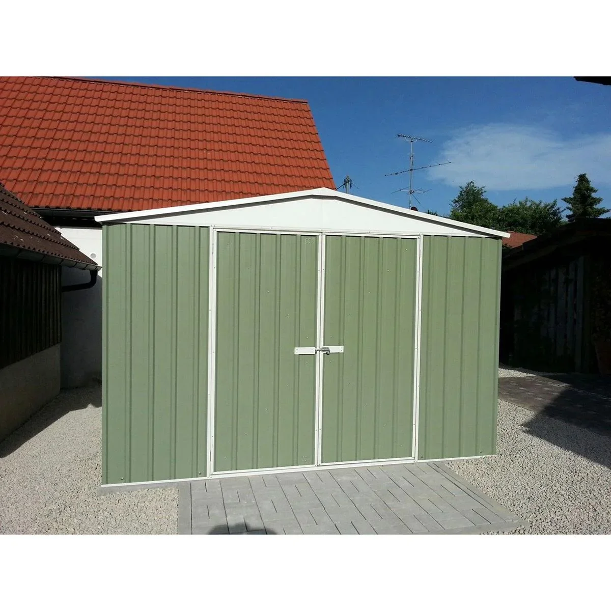 Absco Regent PE30292RK Metallschuppen - 300x292x206 cm - 1