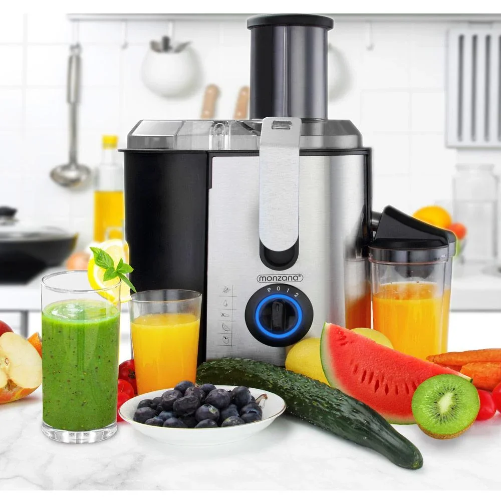 Entsafter - Entsafter für Obst & Gemüse 1100W - Edelstahl - große Einfüllöffnung - 0