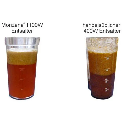 Entsafter - Entsafter für Obst & Gemüse 1100W - Edelstahl - große Einfüllöffnung - 3