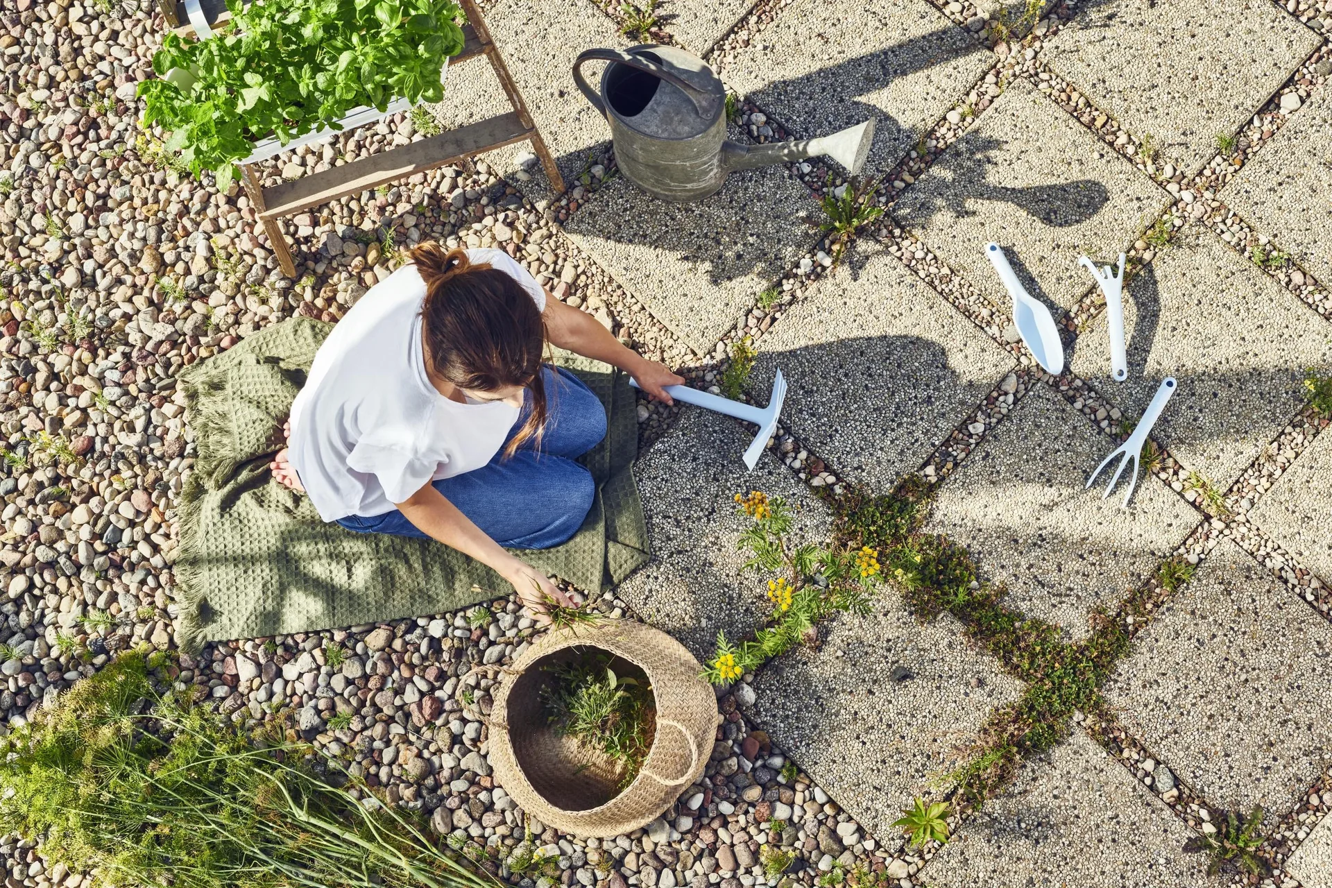 Gartenhandgeräte Satz, himmelblau - 1