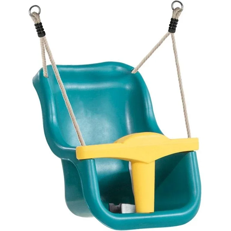 Babyschaukel Grau / weiß mit Sitz - 1