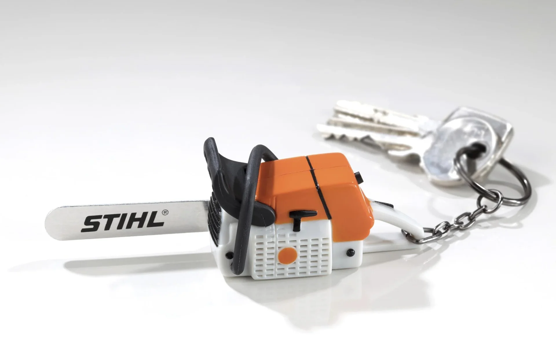 Schlüsselanhänger Motorsäge mit Sound - 1