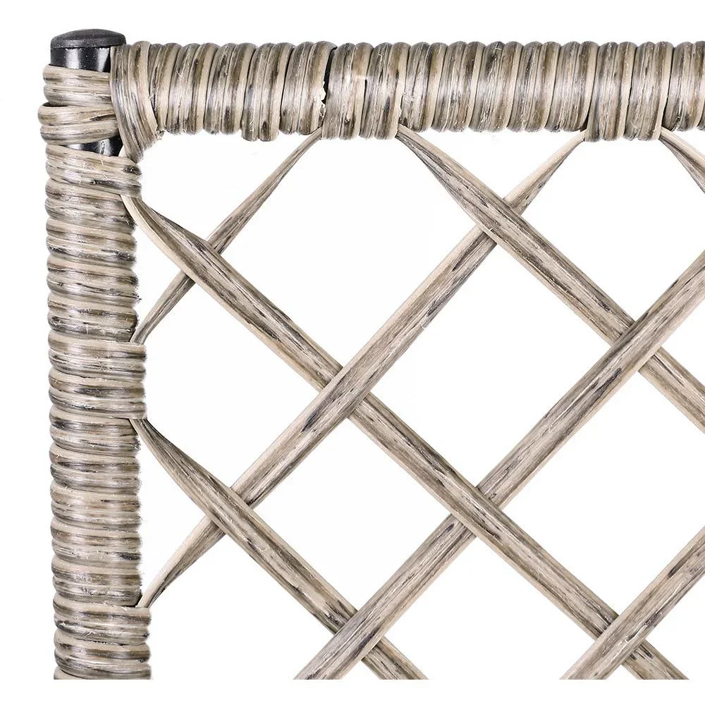 Polyrattan-Pflanzgefäß mit Spalier Creme - 0