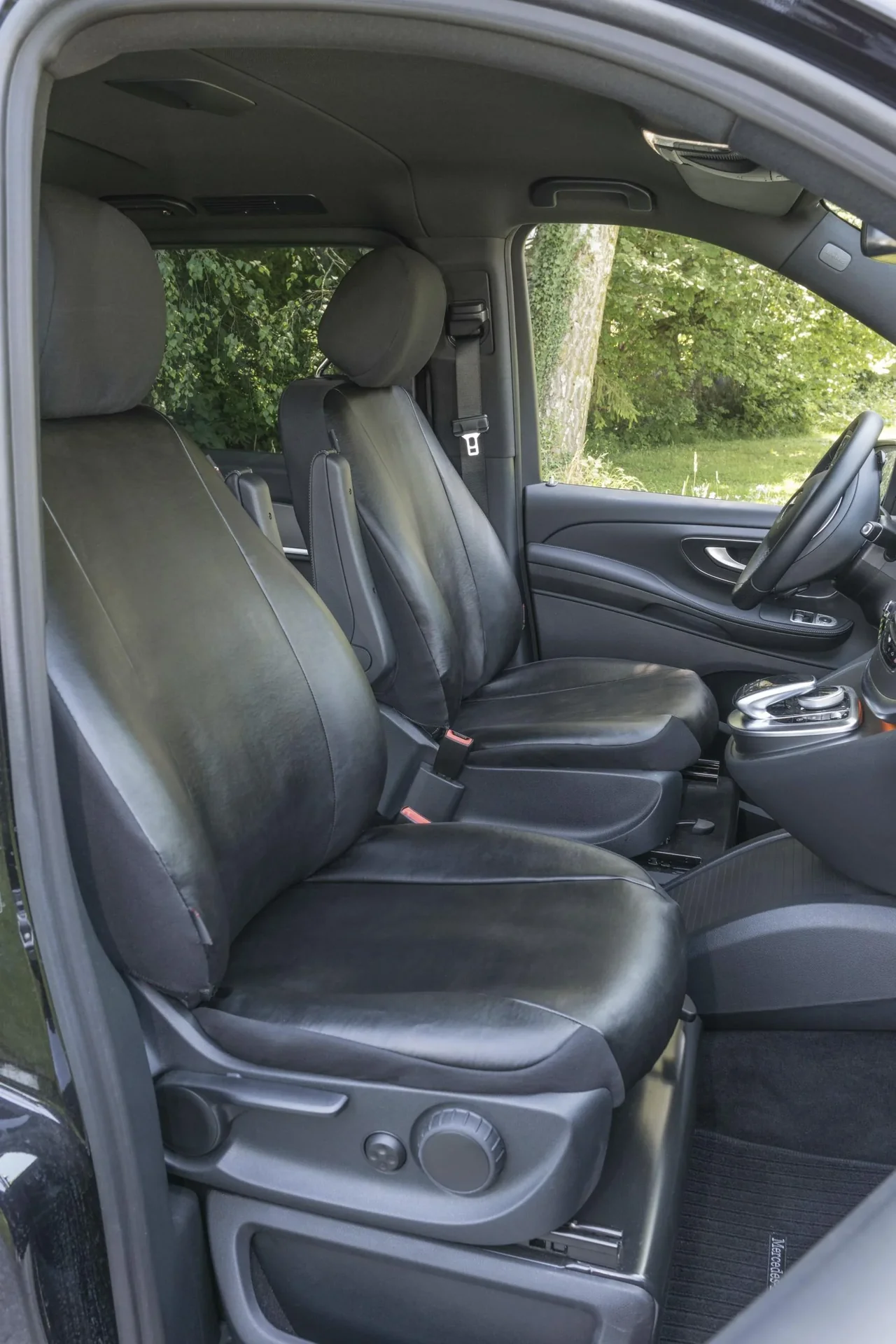 Passform Sitzbezüge - Kunstleder Mercedes V-Klasse 447 für Einzelsitz Beifahrer mit Armlehne innen ab BJ 06/2014 - heute - 2