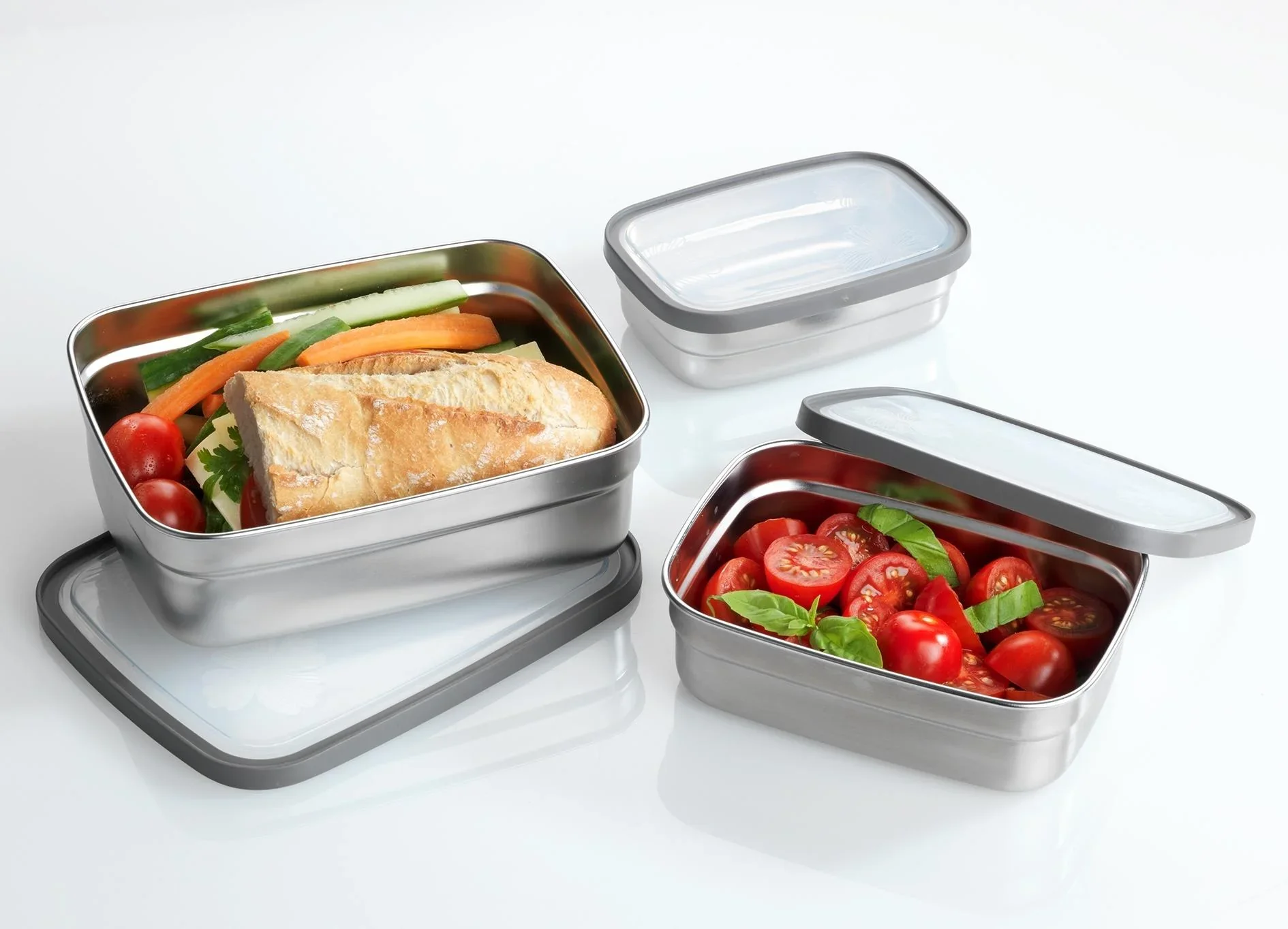 Lunchbox Edelstahl, 6-teilig - 2