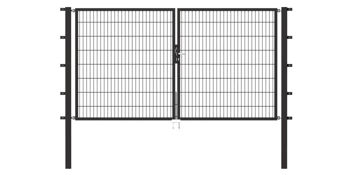 Doppeltor Flexo mit Zubehör, anthrazit, Breite 350 cm, Höhe 160 cm, PF: 80x80 cm - 0