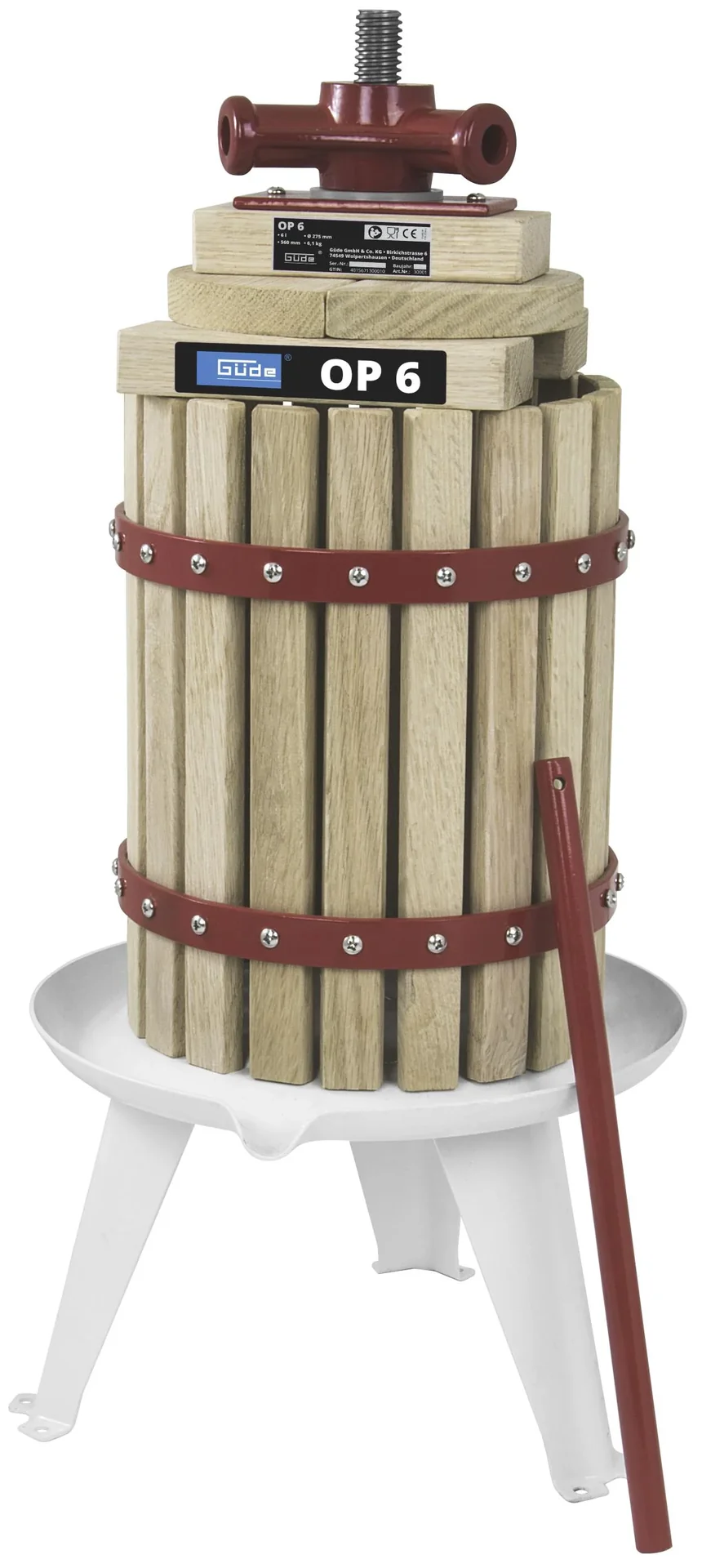 Obstpresse OP 6, 6 Liter mit mechanischem Antrieb - 1