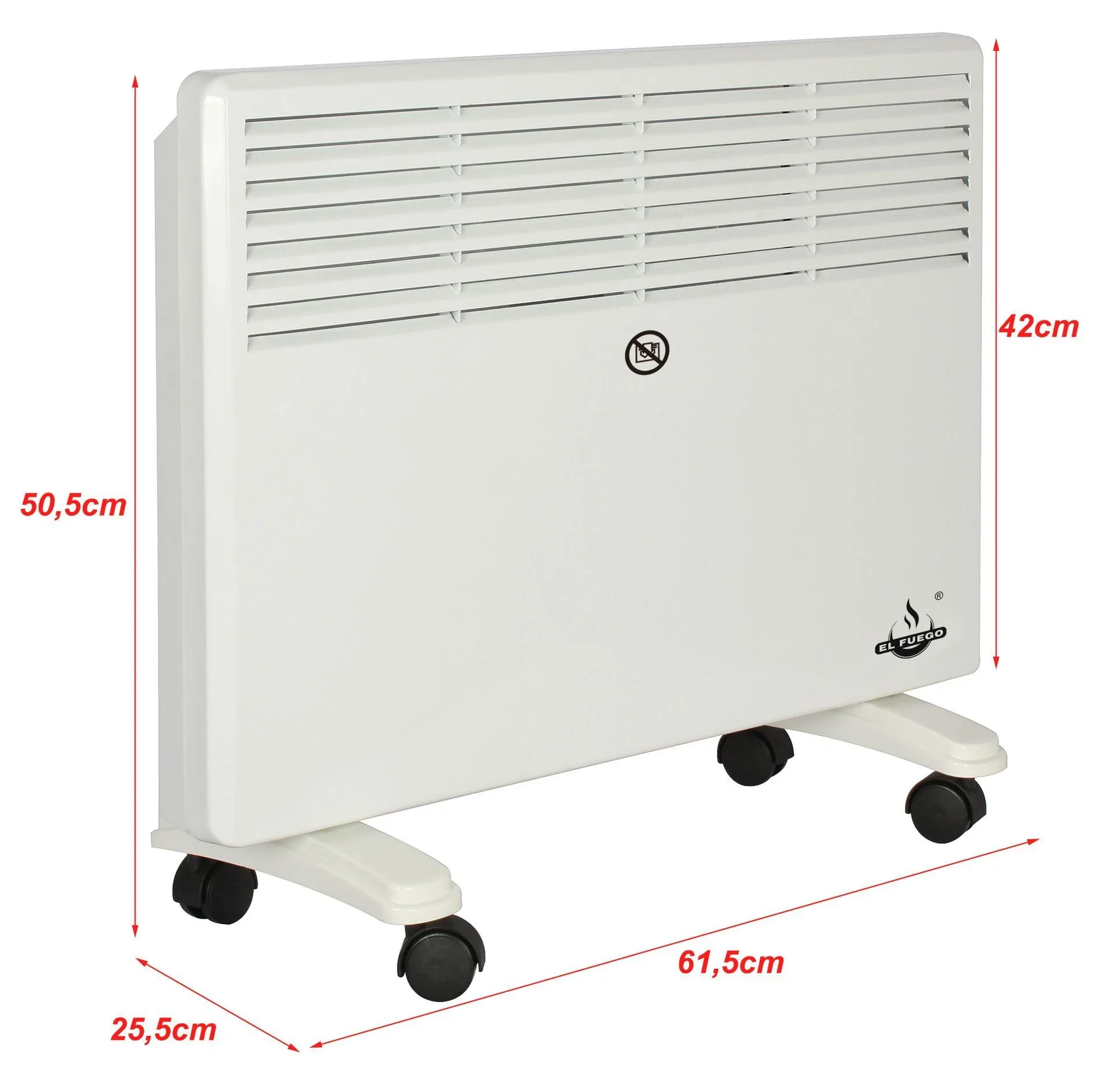 Mobiler Heizkonvektor, weiß, 1500 W - 4