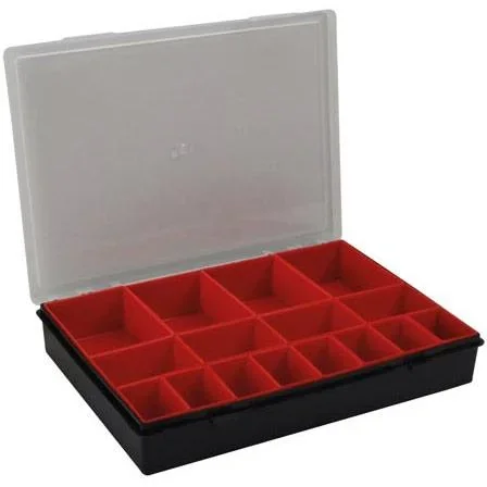 TAYG Sortierkasten - 330 x 247 x 54 mm - mit 16 herausnehmbaren Fächern - 1