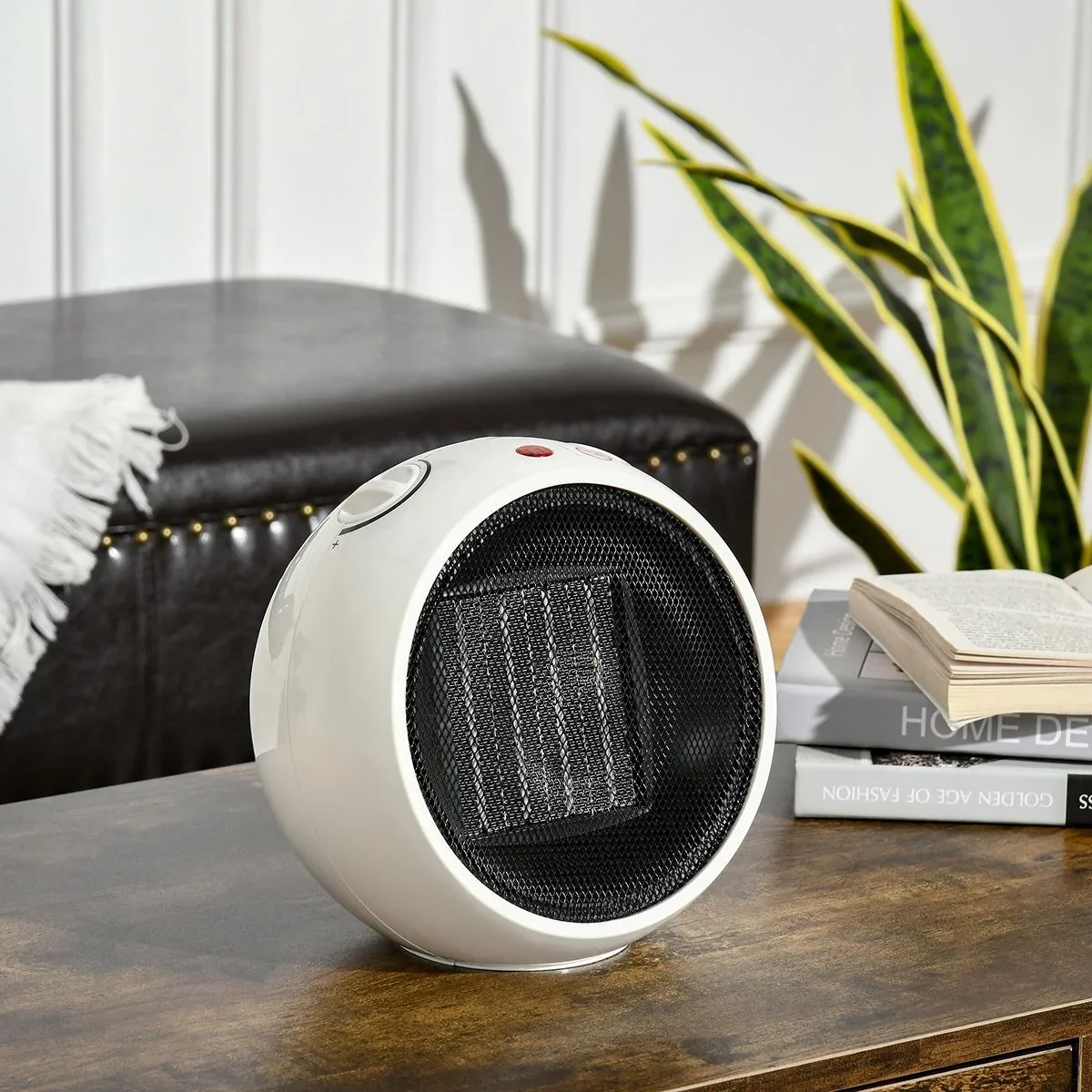 Heizlüfter Heizgerät Elektroheizer Heizer Heizung Wärme 900W/1500W PP-Kunststoff Weiß+Schwarz 22 x 18,5 x 21 cm - 2