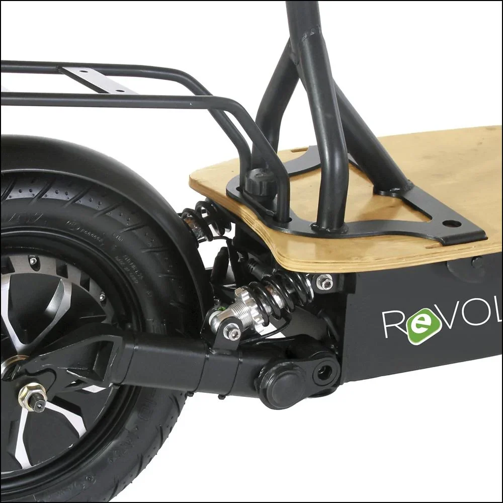 E-Roller "Revoluzzer" Safety 45 km/h inklusive Blinkanlage und Gepäck-Case schwarz - 3