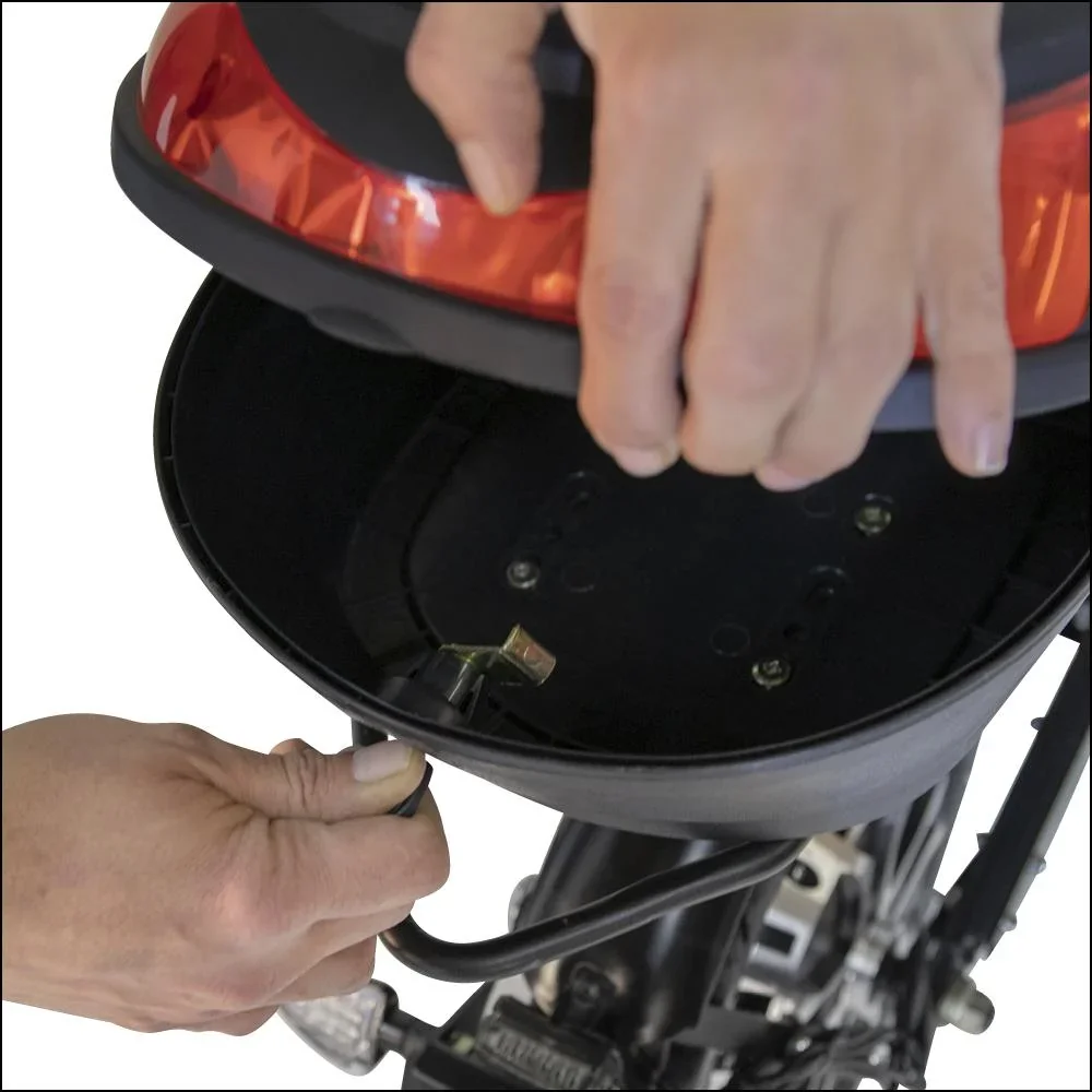 E-Roller "Revoluzzer" Safety 45 km/h inklusive Blinkanlage und Gepäck-Case schwarz - 7