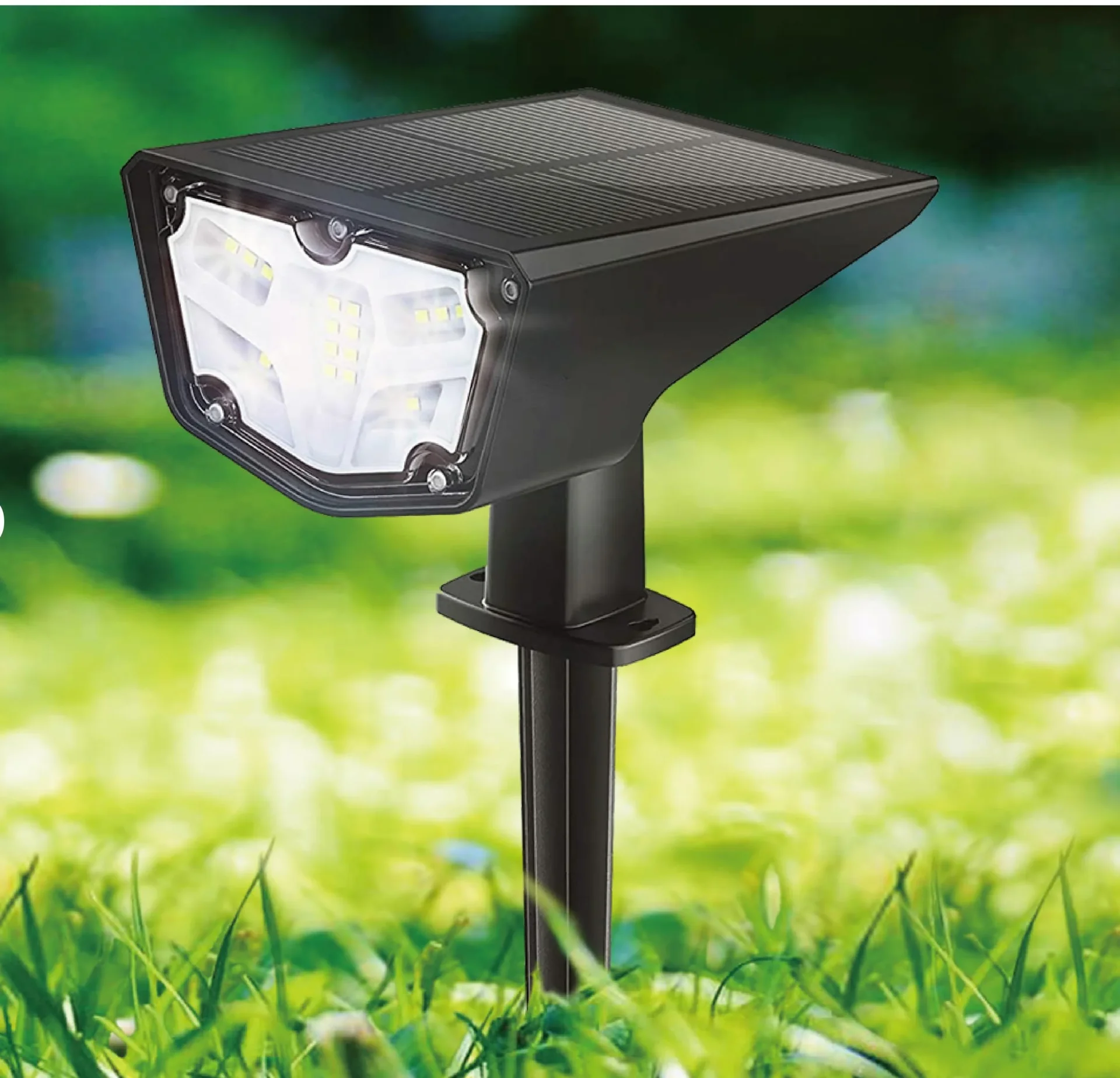 LED Solar Outdoor Leuchte in Schwarz - 0