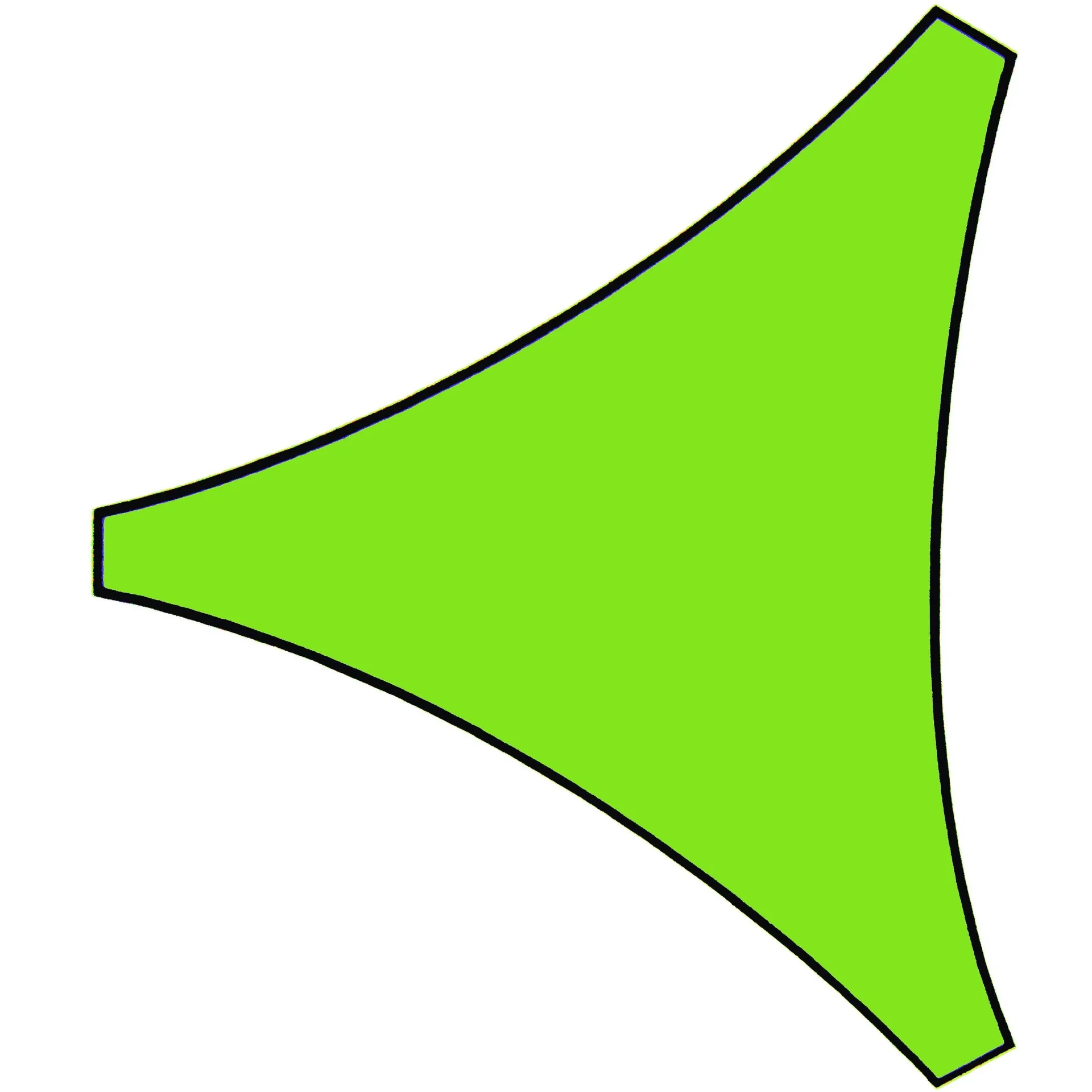 sonnensegel - dreieckig - 5 x 5 m x 5 m - lime grün - 0