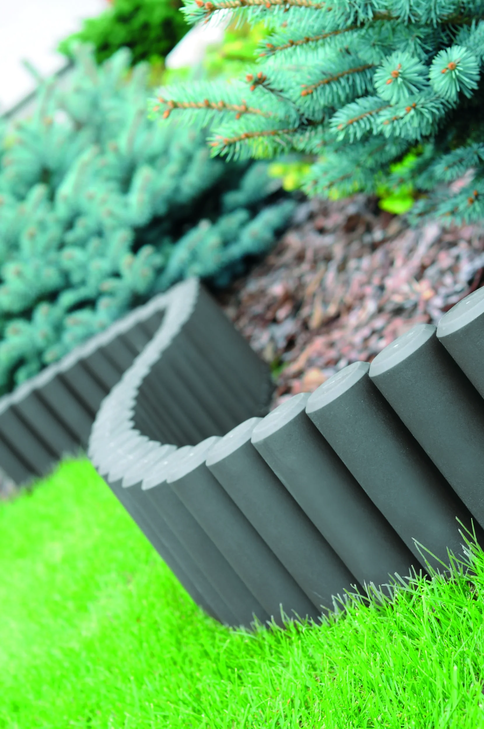 Beeteinfassung PALISADE, grau - 10 Stück - 2,7 m - 2