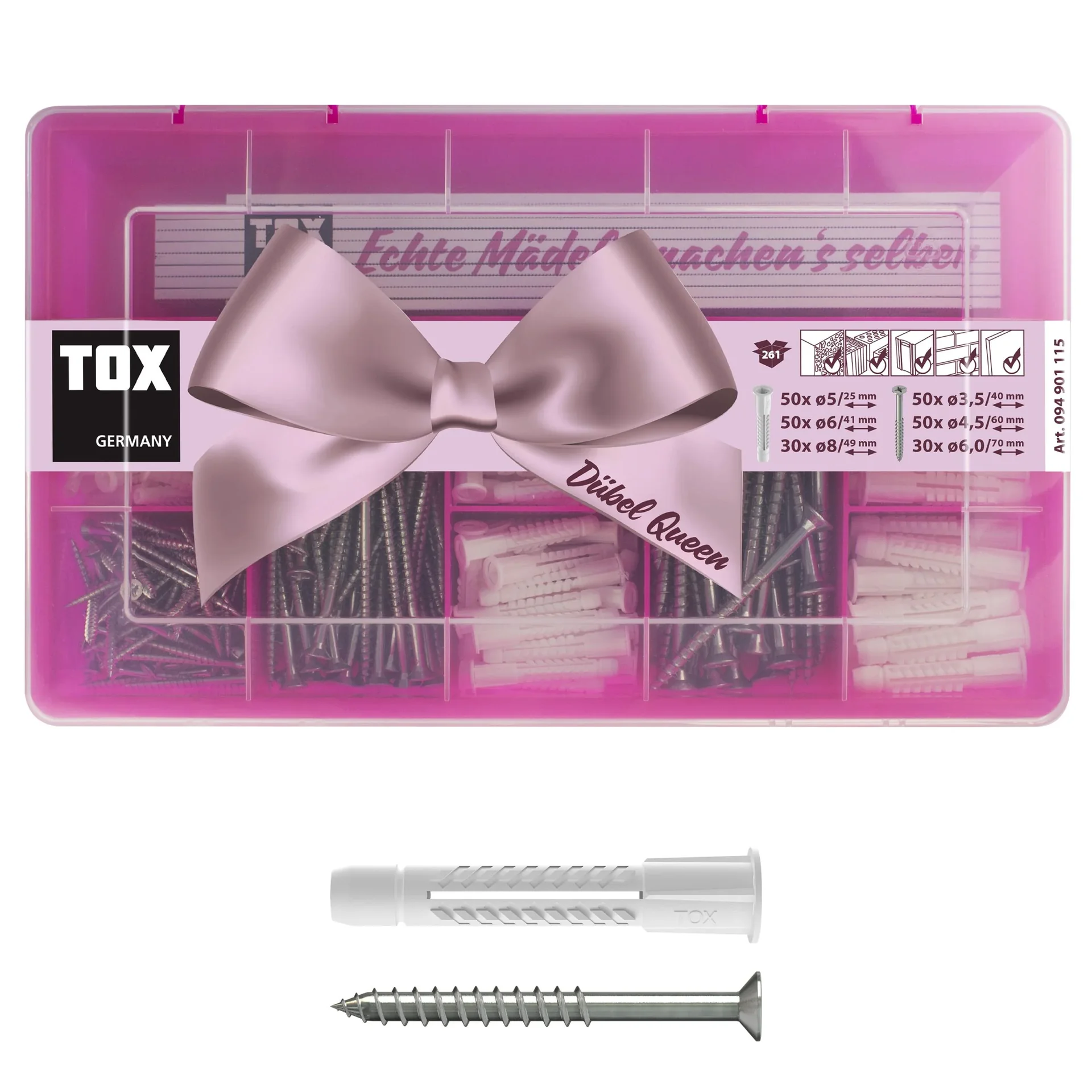 Allzweckdübel - Sortiment Dübel Queen 261 teilig - 0